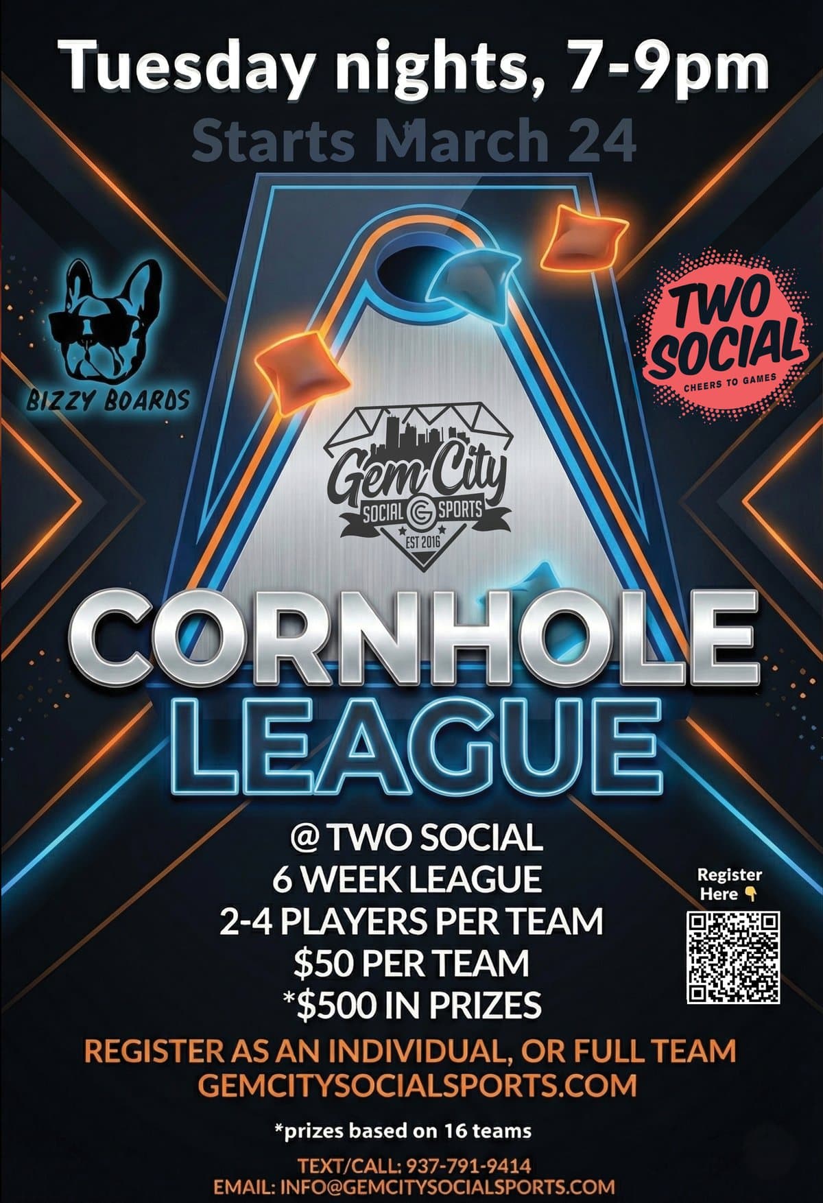 Cornhole League Spring I 2026 Poster